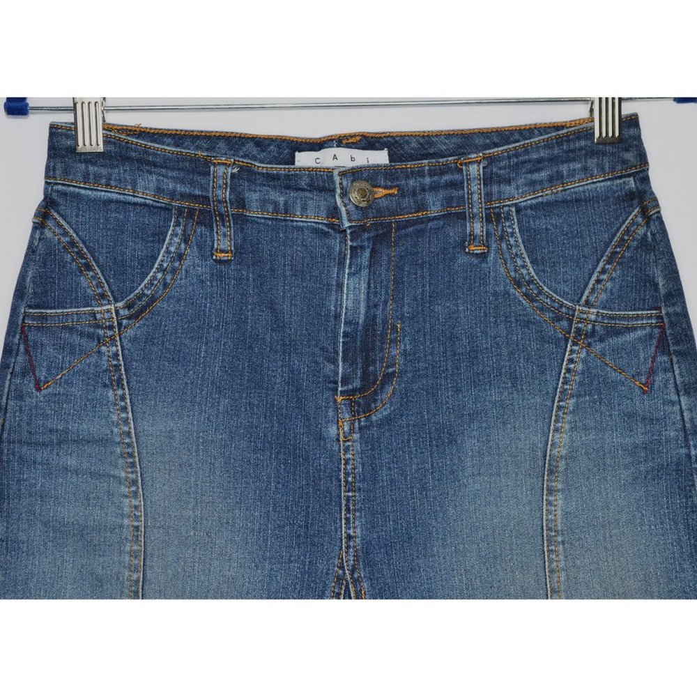 CAbi Denim Jean Cut Off 4 Pockets Skirt Size 2 - Picture 2 of 5